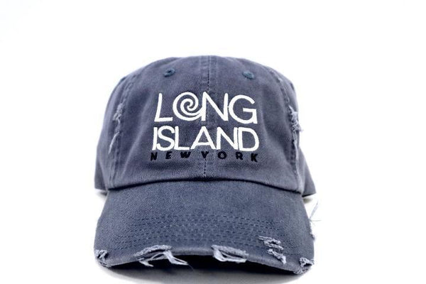 Distressed Baseball Hat - Discover Long Island